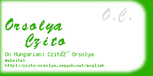 orsolya czito business card